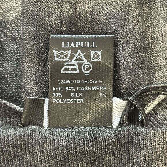 NWT Avant Toi Sloan Soft V-Neck Pullover In Charcoal Husky Small - Picture 12 of 13